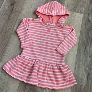 Roxy baby girl striped hoodie tunic